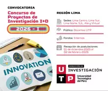 Concurso de Proyectos de Investigación I+D 2026 - Región Lima